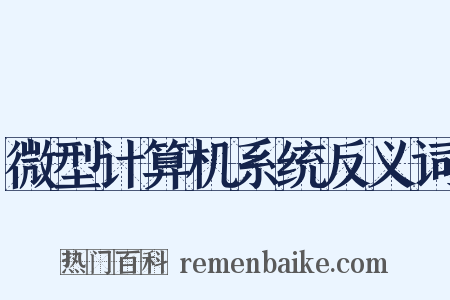 微型计算机系统反义词是什么意思的图片